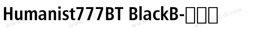 Humanist777BT BlackB字体转换